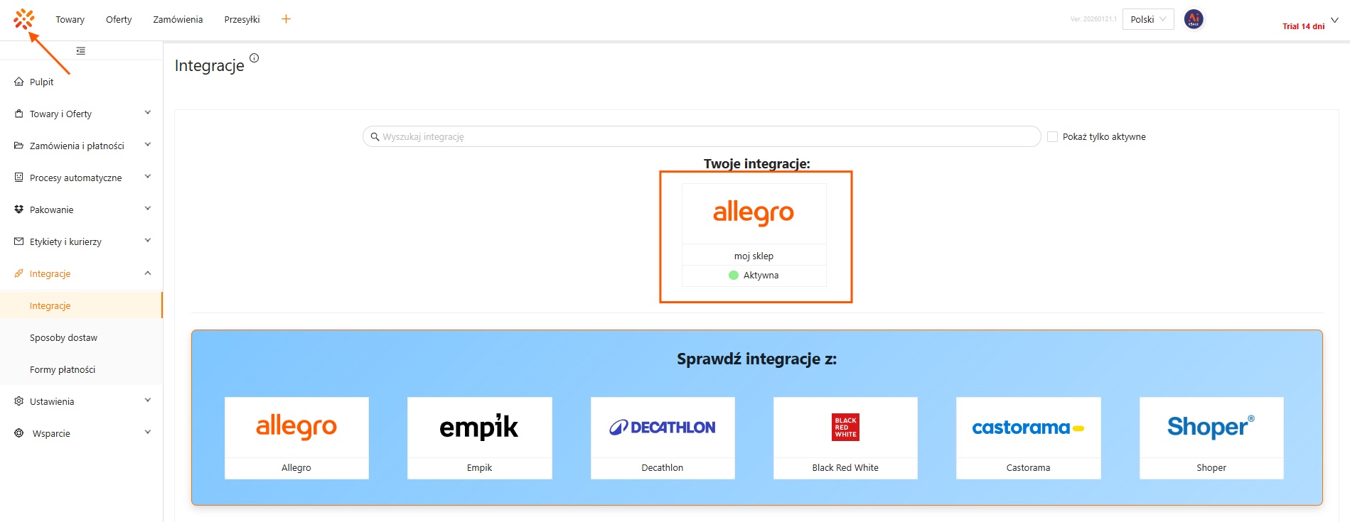Kreator integracji Allegro — krok 13