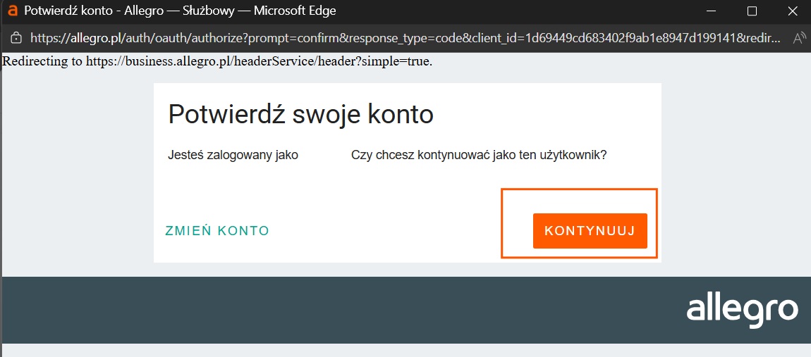 Kreator integracji Allegro — krok 4