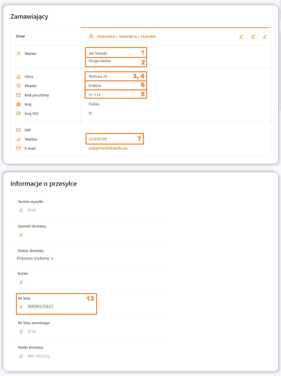 Zamówienie xSale dla Pocztex 2.0 Na dziś