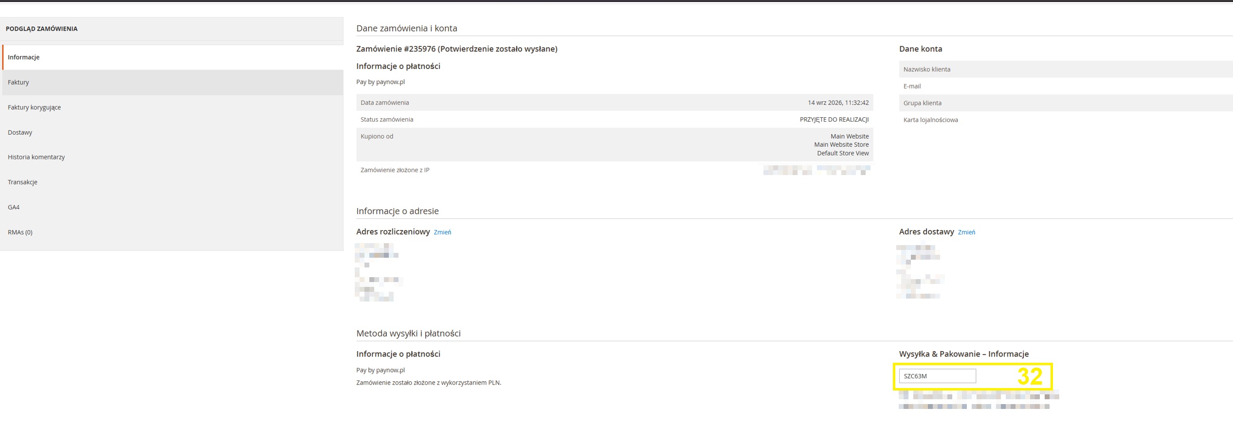 Punkt dostawy w Magento